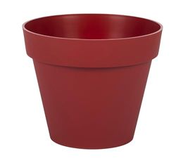 EDA - Ronde bloempot Toscane, Ø 20 cm – volume 3 l – Ø 20 x H 17 cm – robijnrood