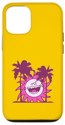 Happy Laughing Sun Behind 2 Palms Vacation Comic Cartoon Fun Case for iPhone 12/12 Pro
