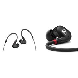 Sennheiser IE 200 Przewodowe słuchawki stereo dla audiofilów – Przewodowe słuchawki douszne z doskonałym, czystym dźwiękiem Hi-Fi, realistycznym brzmieniem i mocnym basem, Czarny