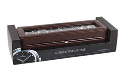 [Oferta Flash] Caixa para relógios vintage | Disponível em pele castanha | caixa elegante para 6 relógios
