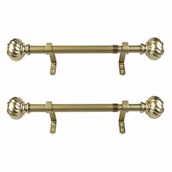 Decopolitan Barra de cortina, oro claro, 12 a 20 pulgadas