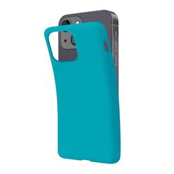 SBS Cover per iPhone 14 Azzurro Zircon Pantone 7711 C, Custodia Morbida e Flessibile Antigraffio, Cover Sottile e Comoda da Tenere in Tasca, Custodia Compatibile con Ricarica Wireless