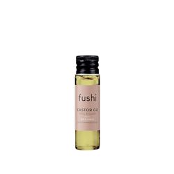 Fushi Organic Castor Oil 10ml Roll & Glow 100% Pure Cold & Fresh-Pressed For Dry Skin & Eyelashes & Eyebrows - Handy On the Go Size Hexane Free Natural Food-grade