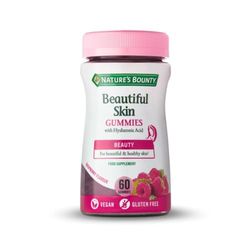 Nature's Bounty Beautiful Skin Gummies com ácido hialurónico 60 unidades (embalagem de 1)