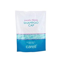 Carell Shampoo Cap - Rinse Free & Suitable for All Hair Types - Shampoo Hair Cap & Bed Bath Wipes, Containing Aloe Vera - Dermotologically Tested, Alcohol-Free - Pack of 8 Wipes & 1 x Shampoo Cap