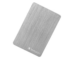 Verbatim Store 'n' Go ALU Slim I 2 TB I zilver I externe harde schijf I USB 3.2 GEN 1 I harde schijf extern van aluminium I voor Windows & Mac OS X I draagbare harde schijf I USB-harde schijf