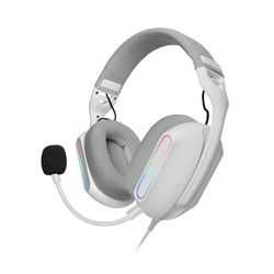 Mars Gaming MH-PRO, Cuffie Gaming ARGB Flow, Audio Surround, Cuscinetti AIR 3D, Microfono, PS4, PS5, XBOX ONE, XBOX SERIES X-S, Switch, Switch 2, Windows, Mac, Smartphone e Tablet, Bianco
