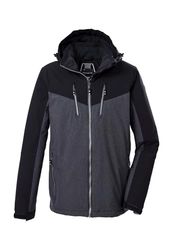 killtec Uomo Giacca da sci/giacca funzionale con cappuccio e paraneve KSW 441 MN SKI JCKT, anthrazit melange, S, 43159-000
