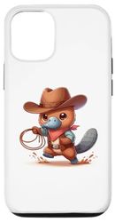 iPhone 13 Pro Western Rodeo Cowboy Hat Platypus Texas Animals Case