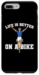 Funny Life is better on a bike Case for iPhone 7 Plus/8 Plus