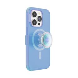 PopSockets: PopCase PlantCore para MagSafe - Funda a base de plantas para iPhone 14 Pro con un Soporte y Agarre Deslizante PopGrip Slide con Top Intercambiable - Blue Opalescent