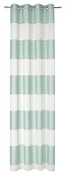 Deko Trends Tab-top curtain, Polyester, turquoise/off-white, 245 x 137 cm