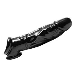 XR Brands AE258 Tool Penis Sheath and Ball Stretcher,1 stuk (pak van 1),zwart