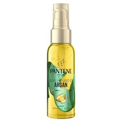 Pantene Pro-V Olio Capelli Con Olio di Argan, Ideale Per I Capelli Crespi E Opachi, Lisci Effetto Seta, Nutriente Quotidiano, Senza Risciacquo, 100 ml