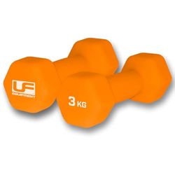 Urban Fitness neopren täckt hex hantlar fitness (par) orange 2 x 3 kg