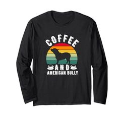 Appassionato di caffè e bulldog americano Maglia a Manica