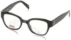 Levi's LV 1045 Glasögon, 807/20 Black, 47 Unisex-Vuxen, 807/20 Svart, 47