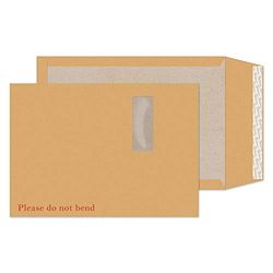 Blake Avant Garde | sobres de cartón rígido C4 con ventana (32.4 x 22.9cm) | 100 unidades | papel de 130 GSM | sobres manilla con tira autoadhesiva | sobres con respaldo rígido | modelo AG0057