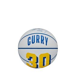 Wilson basket, NBA-spelare ikon Mini, Stephen Curry, Golden State Warriors, utomhus och inomhus, storlek: 3, blå/gul