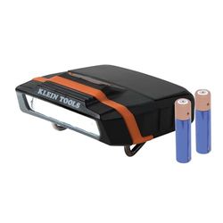 KLEIN TOOLS 56402 Capuchon de visière, lampe LED à clipser, tête pivotante, 2 piles AAA incluses Beige