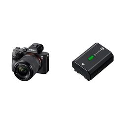 Sony Alpha 7 Mark III met 35 mm full-frame beeldsensor + 28-70mm-zoomlens - ILCE-7M3K & Sony NPFZ100.CE Z-serie oplaadbaar batterijpakket - zwart