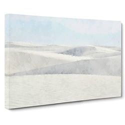 White Sands In New Mexico Painting Modern Art Canvas Wall Art Print Ready to Hang, Framed Picture for Living Room Bedroom Home Office Décor, 30x20 Inch (76x50 cm)