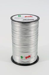 Italpak Cinta de regalo Polysilk metalizada, cinta decoraciones, lazo paquetes regalo, plata, 12,5 x 50 m