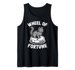 Wheel of Fortune Robot Vacuum Cleaner Funny Cat Tank Top