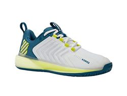 K-Swiss Ultrashot 3, Chaussures de Tennis Homme, Blanc Bleu Vert, 46 EU