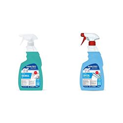 Sanitec Igienikal Bagno Classic, Detergente Spray Disincrostante Anticalcare 750 ml & Sanitec Crystal Vetri, Detergente per Vetri e Cristalli, Spray 750 ml