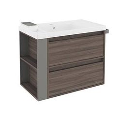 Bath + – Meuble de salle de bain avec 2 tiroirs et lavabo en résine Bsmart