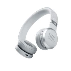 JBL LIVE 460NC - Auriculares supraaurales inalámbricos con cancelación adaptativa de ruido, tecnología Bluetooth, hasta 50h de batería sin NC, asistente de voz y conexión multipunto, blanco