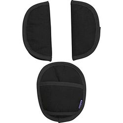 Dooky Universal Pads Black Uni Cubre cinturón y cojines de cinturón para el portabebés y asiento de coche (para cinturones de 3 y 5 puntos, para la mayoría de las marcas), Negro, 126941