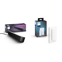 Philips Hue Play extension x1 - Noir, White & Color Ambiance, fonctionne avec Alexa, Google Assistant et Apple Homekit & Philips Hue Dim Switch Télécommande nomade variateur de lumière V2