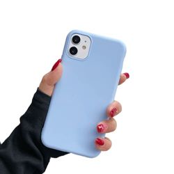 Anti-fingeravtryck, reptåligt, smalt [repbeständigt] iPhone 11-fodral, silikon [fyrkantiga kanter] och [kameraskydd] förbättrat mobiltelefonfodral 15 cm för Apple iPhone 11, ljuslila