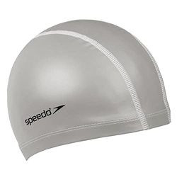 Speedo Unisex Pace Swimming Cap | Comfort Fit, Silver, One Size
