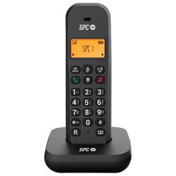 SPC Keops - Téléphone sans Fil | Écran Lumineux Rétroéclairé 35x30mm, Répertoire 50 Contacts, Mode ÉCO, Compatibilité Gap | Noir