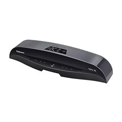 Fellowes Calibre A3 Laminator Machine for Small Office Use - 1 Minute Warm Up Time with Auto Shut Off and Sleep Mode Feature – 80-125 Micron – 10 A4 Laminating Pouch Starter Pack Included - Black