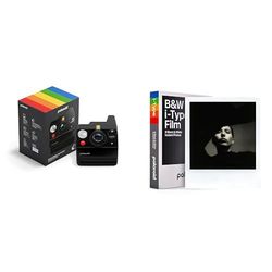 Polaroid - NOW+ Gen3 - Fotocamera istantanea Bluetooth connessa + Pellicola Bianco e Nero (8 fotos) - Nero