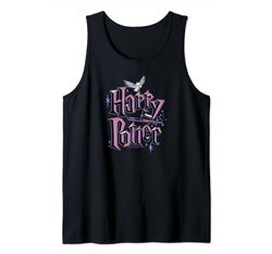 Amazon Essentials Logotipo morado multicolor de Harry Potter Camiseta sin Mangas