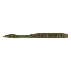 Berkley Powerbait Maxscent 1482224 - Esca morbida a forma di verme piatta, lunghezza 10,2 cm, colore: verde, confezione da 10