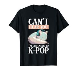 No puedo oírte, estoy escuchando mercancía de K-pop Arctic Fox Camiseta