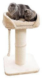Kerbl Pet Tiragraffi per Animali Domestici Toni XL, Stabile e Stabile, con Colonna Extra Spessa e Morbido Lettino, Adatto per Gatti Maine Coon, 58 x 58 x 93 cm, Beige