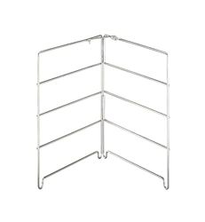 APS Estructura para 4 bandejas de pizza de 26 x 25 cm, altura: 26 cm, acero inoxidable para bandeja de pizza de hasta 28 cm de diámetro, distancia entre niveles: 5,5 cm, plegable y bloqueable