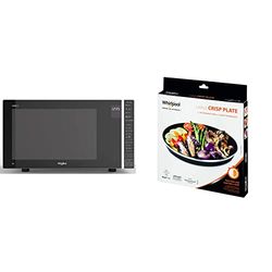 Whirlpool MWP 303 SB - Dimensioni 53,9cm x 39,8cm x 30,0cm Forno Microonde 30 Litri & AVM305 Piatto Crisp grande per forno a microonde