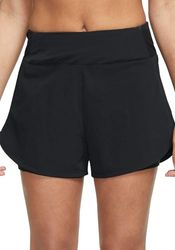 Nike Bliss DF Mr Pantaloncini, Nero/Argento Lucido, M Donna