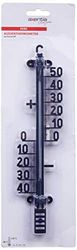 XCLOU Termómetro Exterior en Negro, medidor de Temperatura para jardín y Exteriores, termómetro Exterior analógico para Exterior, termómetro de jardín con indicador de Temperatura Negativo y Positivo