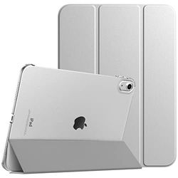 TiMOVO Case for iPad (A16) 11th Generation 11 Inch 2025/iPad 10th Generation 10.9 Inch 2022, Slim Stand Cover with Hard Translucent Back, Support Touch ID, Auto Wake/Sleep, Silver