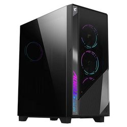 Gigabyte Aorus C500 - Caja ATX de Torre Media de Cristal, Negro, Panel TG, sin Fuente de alimentación