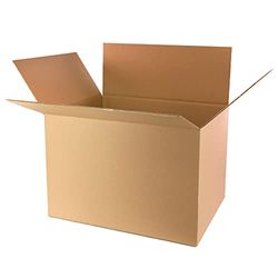 ONLY BOXES Pack de 10 cajas de cartón con solapas fabricadas en cartón ondulado de dos ondas para embalaje o transporte de Alta Protección. Medidas:80x60x50 cm, AMA632